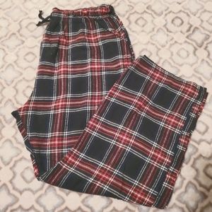 Men's XL Red and Black plaid sleep pants